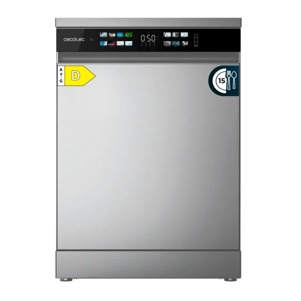 Lavavajillas Cecotec Bolero Aguazero 6210 Inox D de 60 cm en acero inoxidable con panel de control FullColor XXL