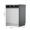 Imagen 4 Lavavajillas Bolero Aguazero 6210 Inox D de 60 cm con 15 cubiertos, clase energética D, 14 programas y tecnología Dry+ para un acabado impecable en cada lavado.