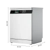 Imagen 4 Lavavajillas de 60 cm con capacidad para 15 cubiertos, eficiencia energética clase B, motor Inverter Plus y sistema Turbo Dry+ para un secado impecable.