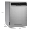 Imagen 4 Lavavajillas Bolero Aguazero 6800 Inox A de 60 cm con Motor Inverter Plus Duo, 14 cubiertos, clase energética A y sistema O2 Dry para un secado eficiente y ahorro.