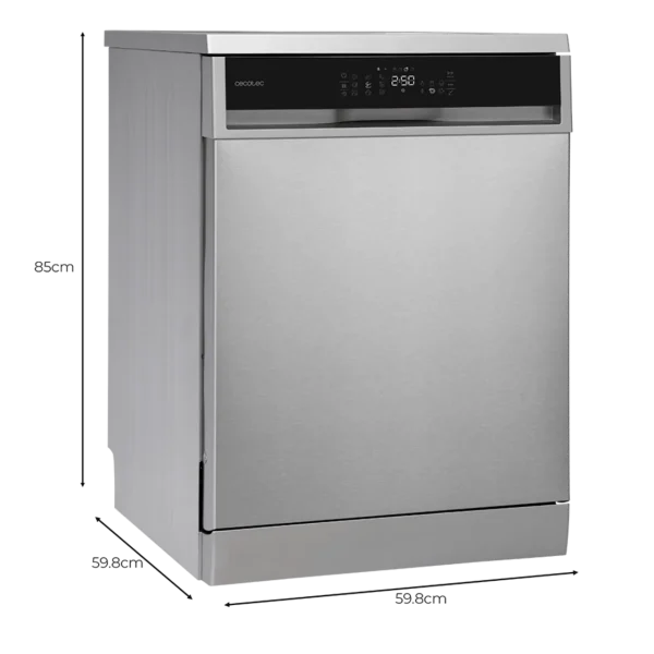 Imagen 4 Lavavajillas Bolero Aguazero 6800 Inox A de 60 cm con Motor Inverter Plus Duo, 14 cubiertos, clase energética A y sistema O2 Dry para un secado eficiente y ahorro.