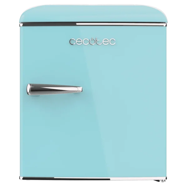 Imagen 4 Mini frigorífico retro Bolero CoolMarket TT Origin 45 Blue E de Cecotec. Capacidad de 45L, clase energética E y diseño vintage azul compacto de 55 cm de alto.