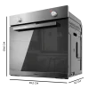Imagen 2 Horno integrable Bolero Hexa C126000 Mirror A de 77 L, 2800 W y 4 funciones. Diseño elegante en cristal espejo y alta eficiencia energética clase A.