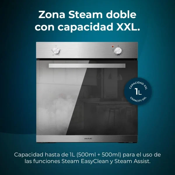 Imagen 7 Horno integrable Bolero Hexa C126000 Mirror A de 77 L, 2800 W y 4 funciones. Diseño elegante en cristal espejo y alta eficiencia energética clase A.