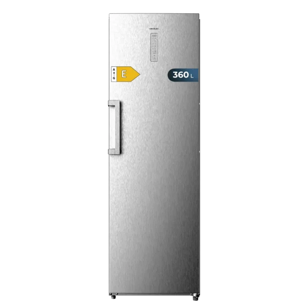 Frigorífico de una puerta Cecotec Bolero CoolMarket 1D 360 Inox E con acabado en acero inoxidable y motor Inverter Plus