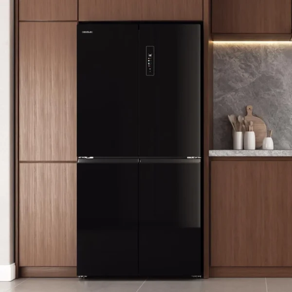 Imagen 6 Frigorífico 4 puertas Bolero CoolMarket 4D 503 Black Glass E de 503L. Incluye compresor Inverter, tecnología NoFrost, MetalFlexCooling y acabado en cristal negro.