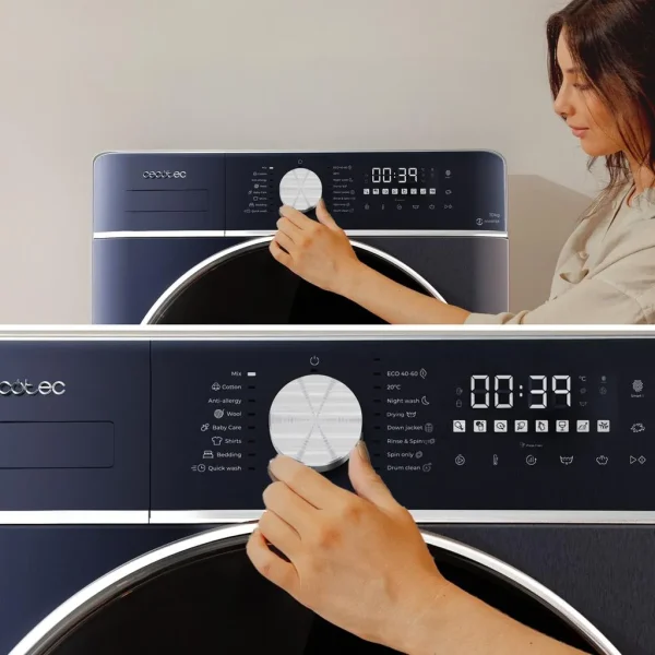 Imagen 7 Lavadora secadora Cecotec de 10/6 kg y 1400 rpm con Motor Inverter Plus. Incluye tecnologías SteamMax, SpaCare y eficiencia clase B para un cuidado textil total.
