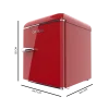 Imagen 3 Mini frigorífico retro rojo Cecotec de 45L, altura 55cm y eficiencia clase E. Diseño vintage ideal para oficinas y dormitorios con bajo nivel sonoro.