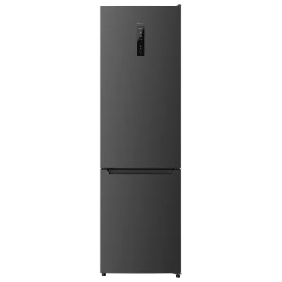 Frigorífico Combi Cecotec Bolero CoolMarket 356 Dark D acabado inox oscuro con display digital en la puerta frontal