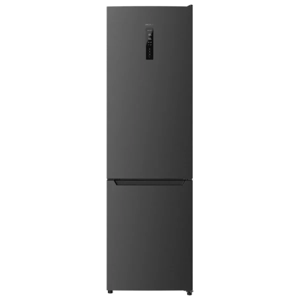 Frigorífico Combi Cecotec Bolero CoolMarket 356 Dark D acabado inox oscuro con display digital en la puerta frontal