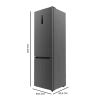Imagen 2 Frigorífico Combi Bolero CoolMarket 356 Dark D de 356L. Tecnología Total No Frost, motor Inverter Plus y eficiencia clase D para una conservación óptima.