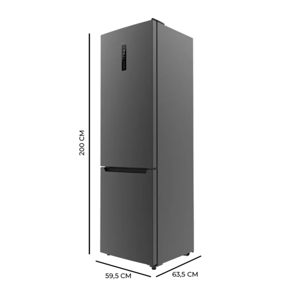 Imagen 2 Frigorífico Combi Bolero CoolMarket 356 Dark D de 356L. Tecnología Total No Frost, motor Inverter Plus y eficiencia clase D para una conservación óptima.