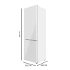 Imagen 2 Frigorífico Bolero CoolMarket Combi 356 White Cristal D con 356L de capacidad, motor Inverter Plus, tecnología Total No Frost y elegante acabado en cristal blanco.