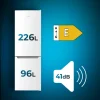 Imagen 3 Frigorífico Bolero CoolMarket Combi 322 White E con 322 L de capacidad, tecnología Total No Frost, Multi Airflow y eficiencia energética clase E. Color blanco.