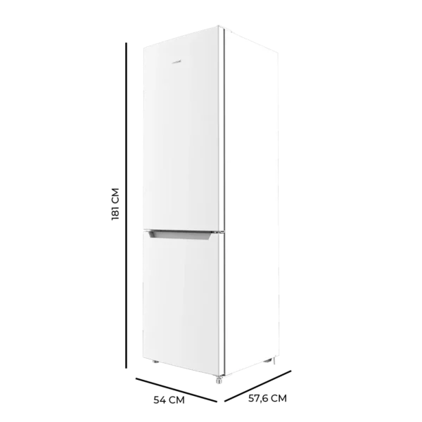 Imagen 2 Frigorífico combi Cecotec de 250 L con motor Inverter Plus, tecnología Total No Frost y eficiencia energética clase D. Incluye Multi Airflow y Humidity Box.