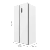 Imagen 2 Frigorífico Side by Side Bolero CoolMarket SBS 430 White E de 430 L con tecnología Total No Frost, motor Inverter Plus y clasificación energética E en color blanco.