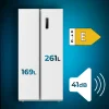 Imagen 3 Frigorífico Side by Side Bolero CoolMarket SBS 430 White E de 430 L con tecnología Total No Frost, motor Inverter Plus y clasificación energética E en color blanco.