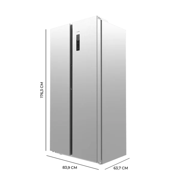 Imagen 2 Frigorífico Side by Side Bolero CoolMarket SBS 430 Inox E de 430 L con Total No Frost, Inverter Plus y Multi Airflow para una conservación óptima de alimentos.