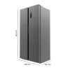 Imagen 2 Frigorífico Americano Bolero CoolMarket SBS 430 Dark E de 430 L con tecnología Total No Frost, motor Inverter Plus y acabado Dark inox. Eficiencia energética E.
