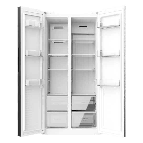 Imagen 4 Frigorífico Americano Bolero CoolMarket SBS 430 Dark E de 430 L con tecnología Total No Frost, motor Inverter Plus y acabado Dark inox. Eficiencia energética E.