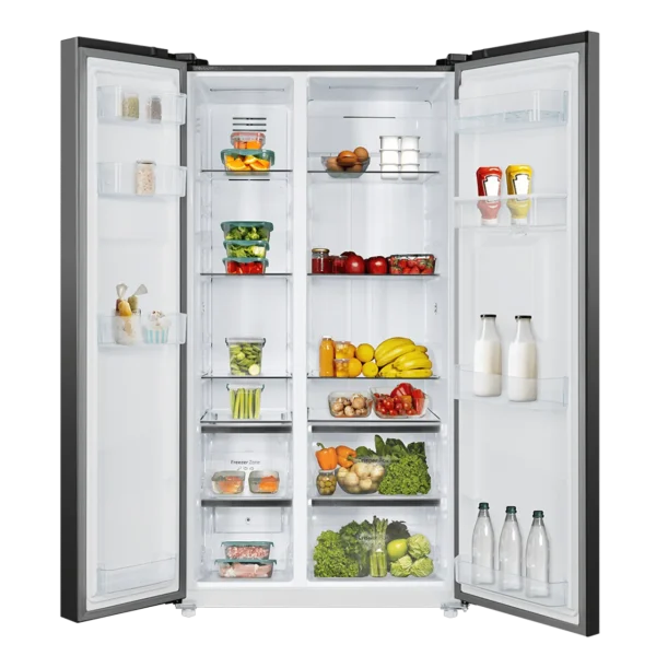 Imagen 2 Frigorífico americano Bolero CoolMarket SBS 559 Dark D de 559L. Clase D, motor Inverter, Total NoFrost y dispensador de agua en elegante acabado Dark Inox.