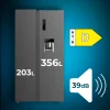 Imagen 4 Frigorífico americano Bolero CoolMarket SBS 559 Dark D de 559L. Clase D, motor Inverter, Total NoFrost y dispensador de agua en elegante acabado Dark Inox.