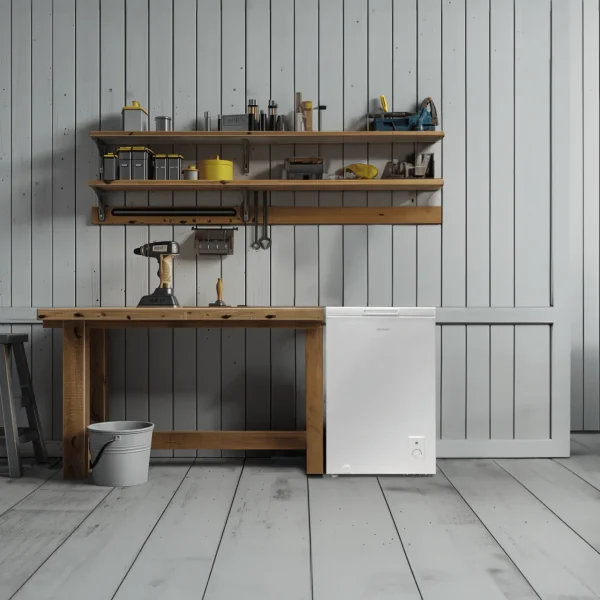 Imagen 5 Congelador horizontal de 99 litros con sistema Dual Function para uso como frigorífico o congelador, control mecánico y eficiencia energética de clase E.