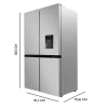 Imagen 3 Frigorífico americano Cross Door de 564 L con motor Inverter Plus, tecnología Metal Cooling y dispensador de agua. Eficiencia energética E y diseño Inox.