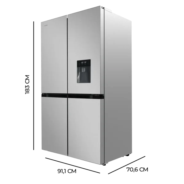 Imagen 3 Frigorífico americano Cross Door de 564 L con motor Inverter Plus, tecnología Metal Cooling y dispensador de agua. Eficiencia energética E y diseño Inox.
