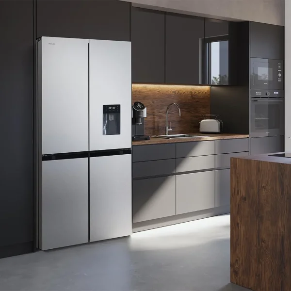 Imagen 5 Frigorífico americano Cross Door de 564 L con motor Inverter Plus, tecnología Metal Cooling y dispensador de agua. Eficiencia energética E y diseño Inox.