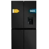 Frigorífico Cecotec Bolero CoolMarket 4D 564 Dark E de cuatro puertas color acero oscuro con dispensador de agua