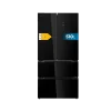 Frigorífico de cuatro puertas Bolero CoolMarket FD 510 Glass E en color cristal negro con panel de control táctil exterior