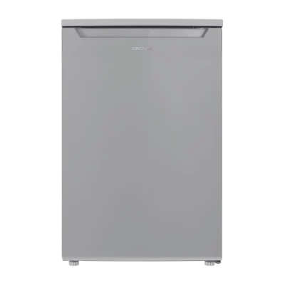 Frigorífico mini Bolero CoolMarket TT 107 Inox de Cecotec con puerta de acero inoxidable y dimensiones compactas.