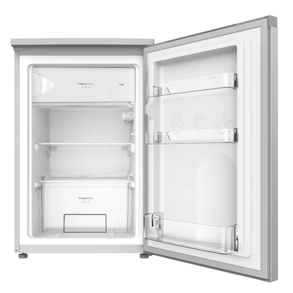 Imagen 2 Frigorífico mini Bolero CoolMarket TT 107 Inox de Cecotec con 107 litros de capacidad, control de temperatura y clasificación energética E para máxima eficiencia.