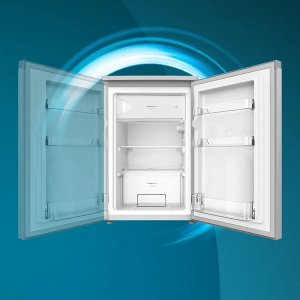 Imagen 5 Frigorífico mini Bolero CoolMarket TT 107 Inox de Cecotec con 107 litros de capacidad, control de temperatura y clasificación energética E para máxima eficiencia.