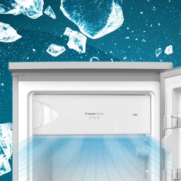 Imagen 8 Frigorífico mini Bolero CoolMarket TT 107 Inox de Cecotec con 107 litros de capacidad, control de temperatura y clasificación energética E para máxima eficiencia.