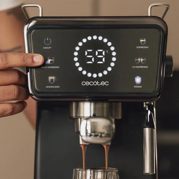 Imagen 4 Cafetera express Power Espresso Touch ColdBrew de 20 bares con función Cold Brew y vaporizador orientable. Ideal para espresso, cappuccino y café en frío.