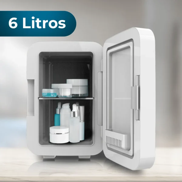 Imagen 5 Frigorífico retro Bolero MiniCooling 6L Bahamas White. Portátil, 12V/220V, ideal para coches y caravanas. Función frío y calor (5-65 ºC) y diseño compacto.