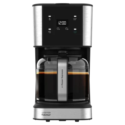 Cafetera de goteo Coffee 66 Drop & Touch de Cecotec en acero inoxidable con panel táctil y jarra de vidrio