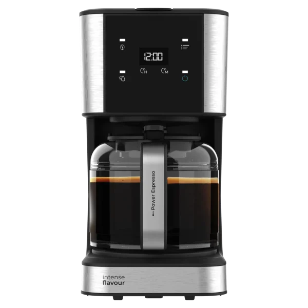 Cafetera de goteo Coffee 66 Drop & Touch de Cecotec en acero inoxidable con panel táctil y jarra de vidrio