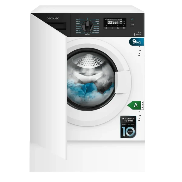 Imagen 4 Lavadora integrable Cecotec Bolero DressCode 940 BI Inverter A. Capacidad de 9 kg, 1400 rpm, motor Inverter Plus, SteamMax y clasificación energética A.