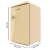 Imagen 2 Mini frigorífico retro Cecotec Bolero CoolMarket TT Origin 110 Beige de 110L, eficiencia clase E, Icebox y diseño vintage. Ideal para espacios reducidos.