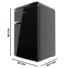 Imagen 2 Frigorífico retro Bolero CoolMarket TT Origin 110 Black E de 110L con clase E, ICEBOX, iluminación LED y abridor de botellas. Diseño vintage elegante en negro.