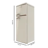 Imagen 2 Frigorífico retro Bolero CoolMarket 2D Origin 215 Beige de Cecotec. Diseño vintage, 215L de capacidad, eficiencia clase E, tirador cromado e iluminación LED.