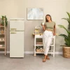 Imagen 4 Frigorífico retro Bolero CoolMarket 2D Origin 215 Beige de Cecotec. Diseño vintage, 215L de capacidad, eficiencia clase E, tirador cromado e iluminación LED.