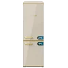 Frigorífico retro Bolero CoolMarket Combi Origin 300 Beige con tirador cromado y diseño vintage