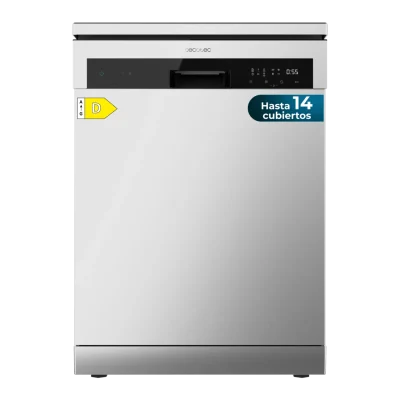 Lavavajillas Cecotec Bolero Aguazero 6200 Inox D de 60 cm con acabado en acero inoxidable y tercera bandeja superior.