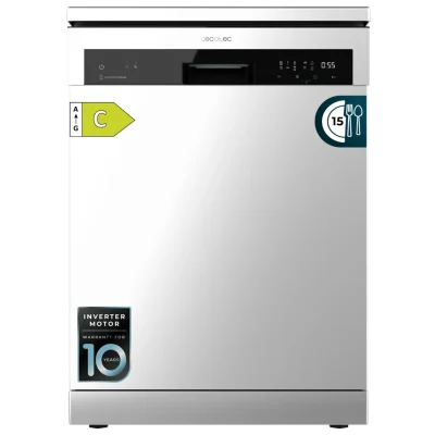 Lavavajillas Cecotec Bolero Aguazero 6500 Inox C de acero inoxidable con Motor Inverter Plus y tercera bandeja