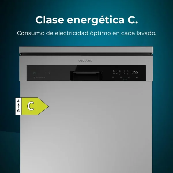 Imagen 8 Lavavajillas Bolero Aguazero 6500 Inox C de 60 cm con capacidad para 15 cubiertos, motor Inverter Plus, 6 programas, tercera bandeja y sistema de secado Dry+.