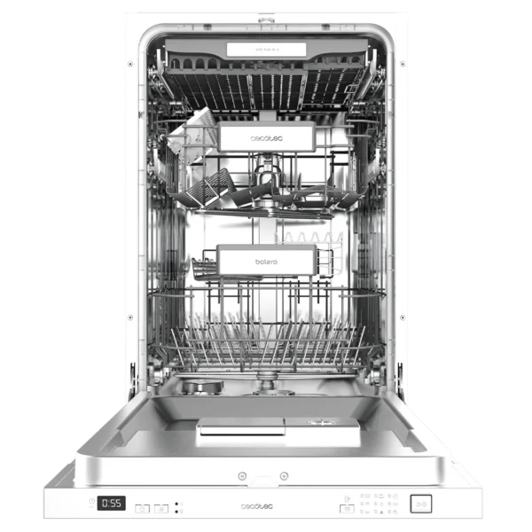 Imagen 2 Lavavajillas integrable Bolero Aguazero 4101 Full-BI E de 45 cm. Capacidad para 11 cubiertos, 6 programas, 3ª bandeja y eficiencia energética clase E para el hogar.